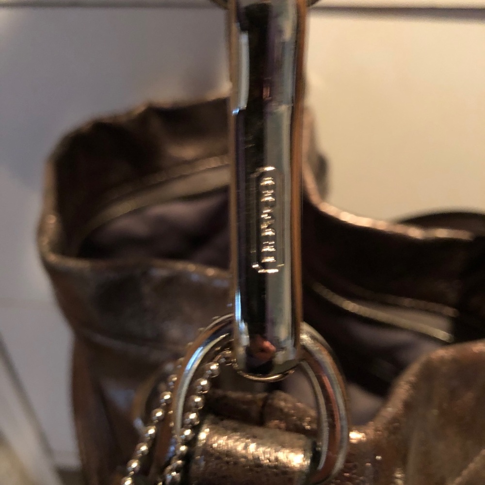 Metallic Gray Coach Handbag! - Picture 7 of 11